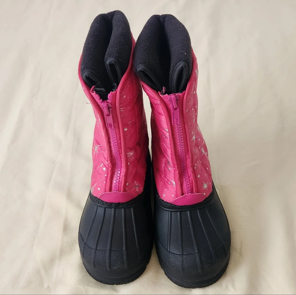 Dream Pairs Pink and Black Snow Boots Size 3